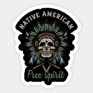 Native american free spirit Sticker